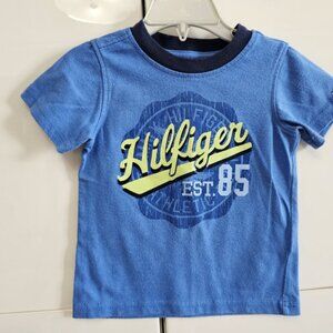 Tommy Hilfige Shirt Baby 18M  Short Sleeve Ringer Neck Cotton Est. 85 Logo Tee